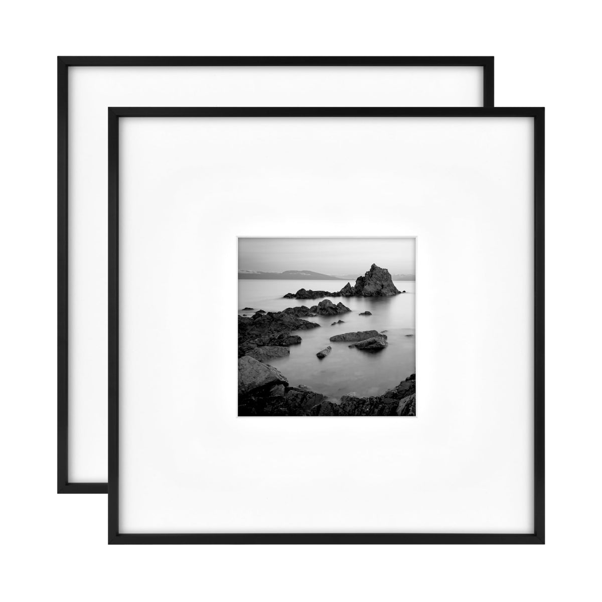 MCS Foundry 18x18 frame with black brushed finish for modern wall display