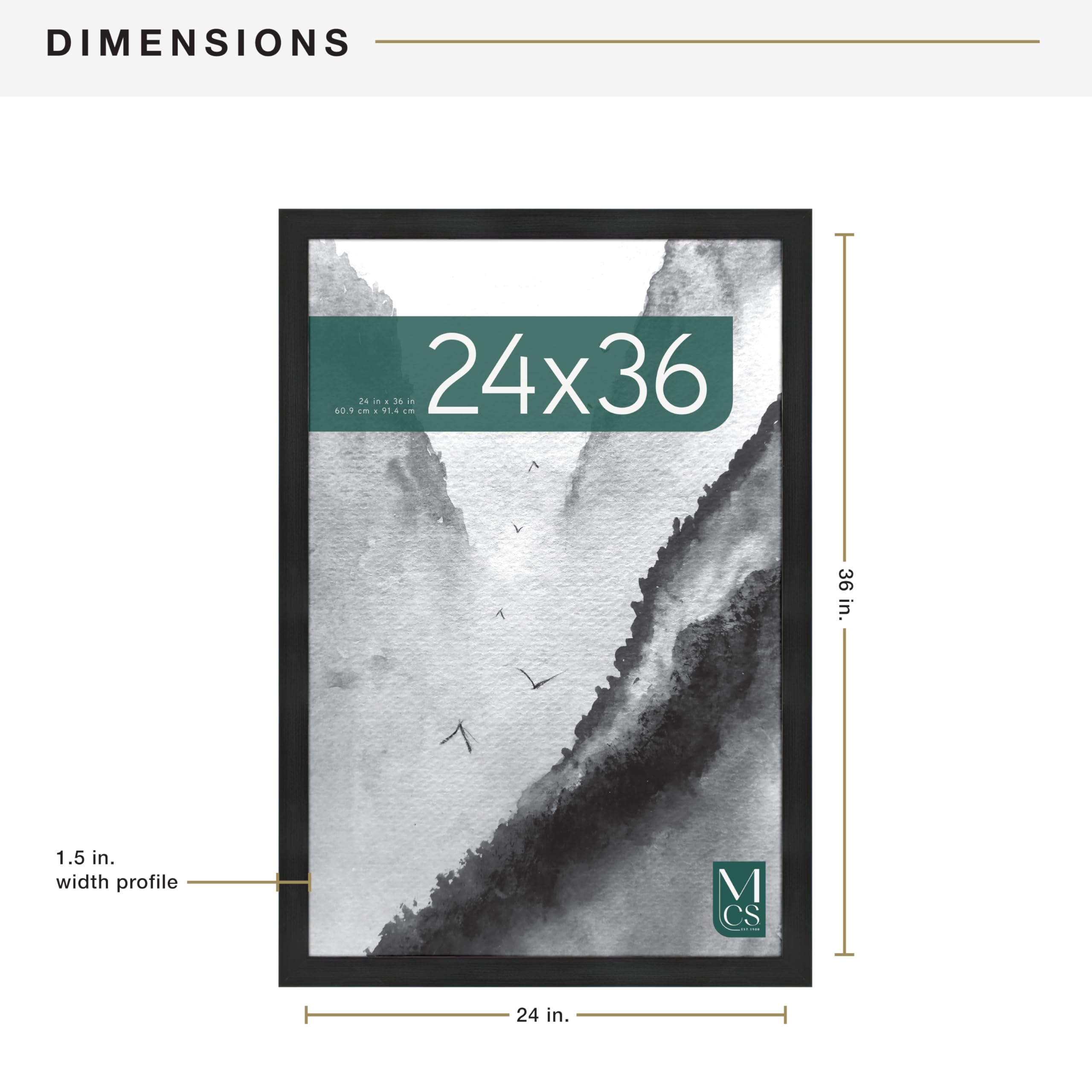 MCS onyx woodgrain frame detail shows subtle texture for elevated room decor