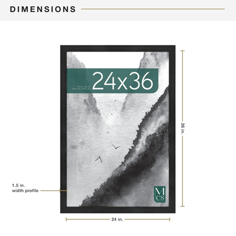 MCS onyx woodgrain frame detail shows subtle texture for elevated room decor