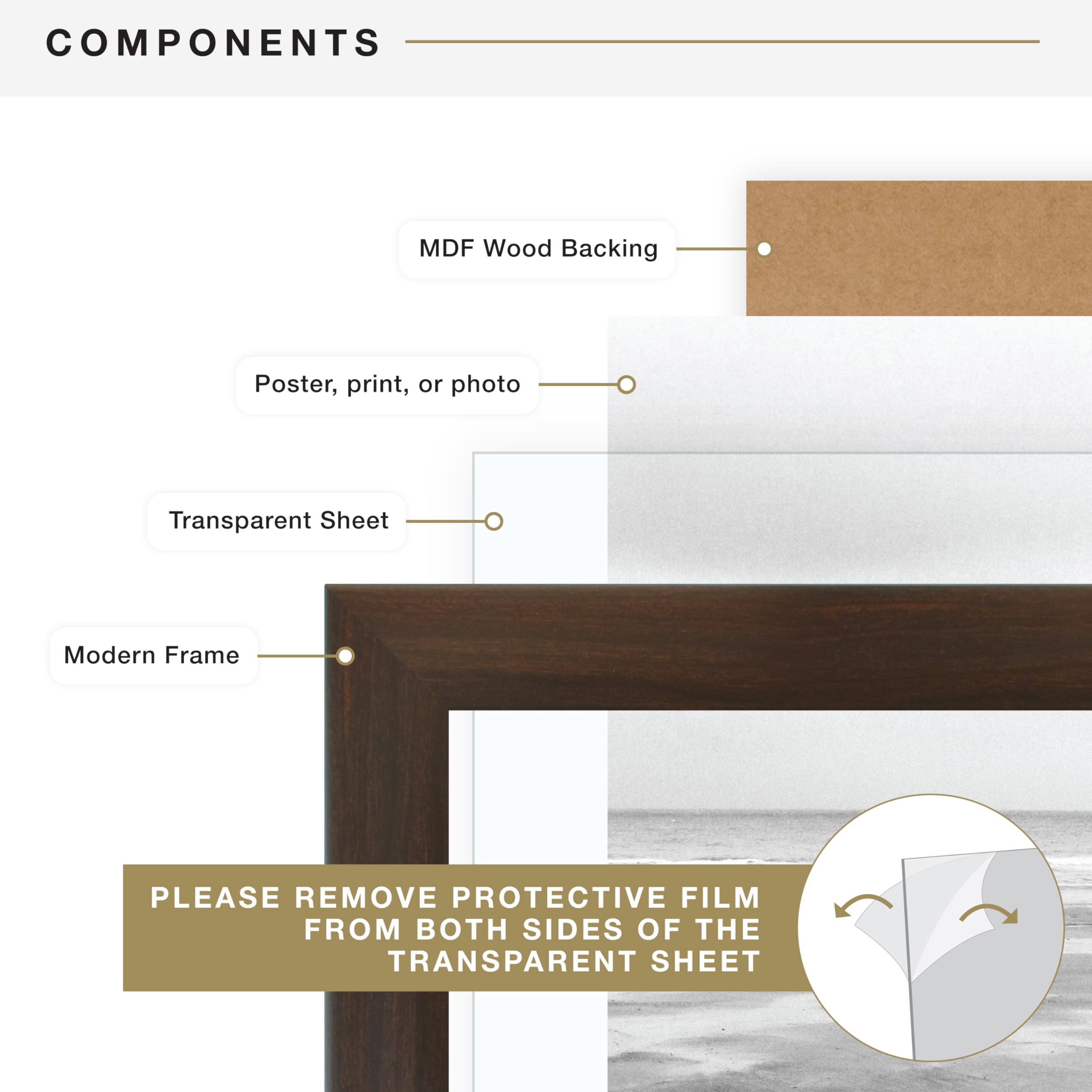 Ideal for dorms or offices to showcase posters and prints