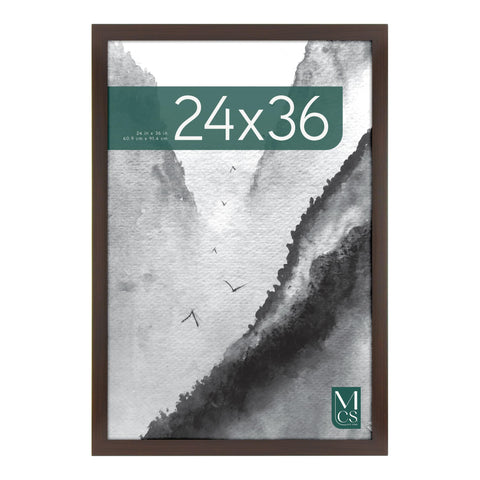 MCS Museum Frame 24x36 espresso woodgrain front view for bold wall art