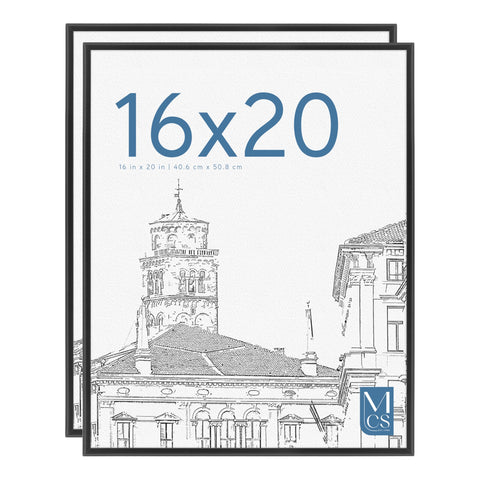 MCS Original Poster Frame 16x20 in black two-pack holds posters neatly
