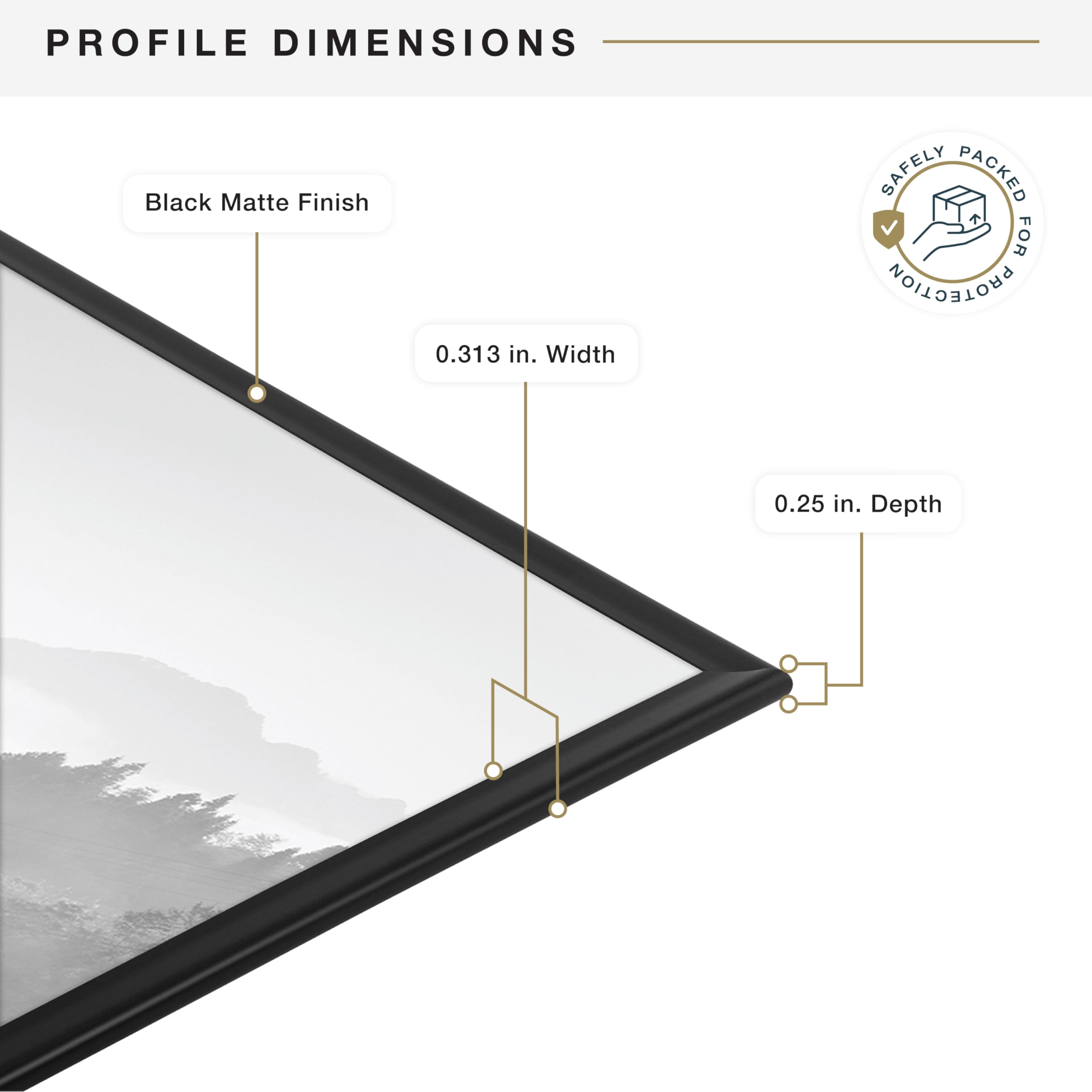 MCS Original poster frame ships with protective packaging.