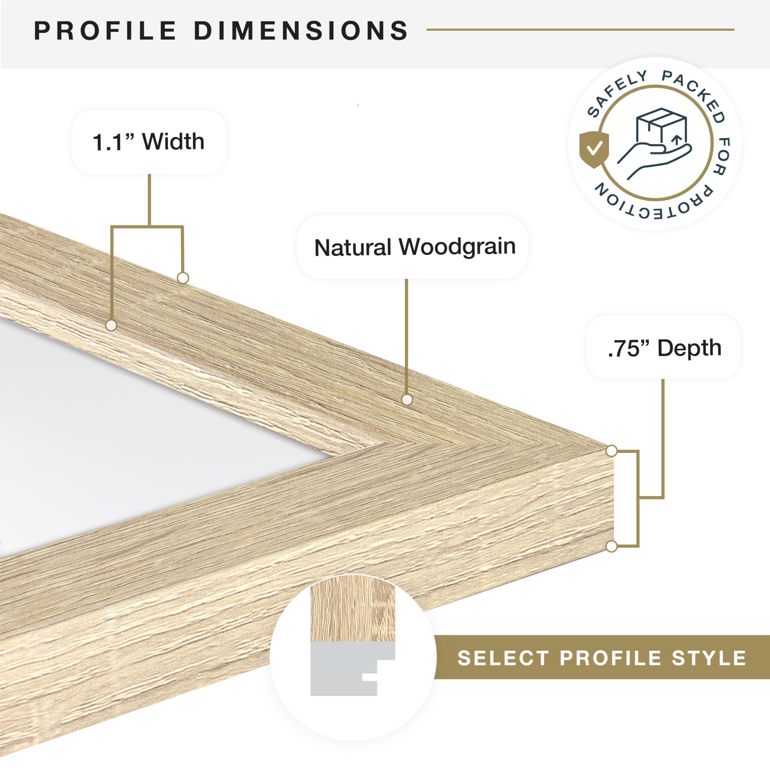 MCS Studio Gallery close-up shows natural woodgrain texture matching many decors.