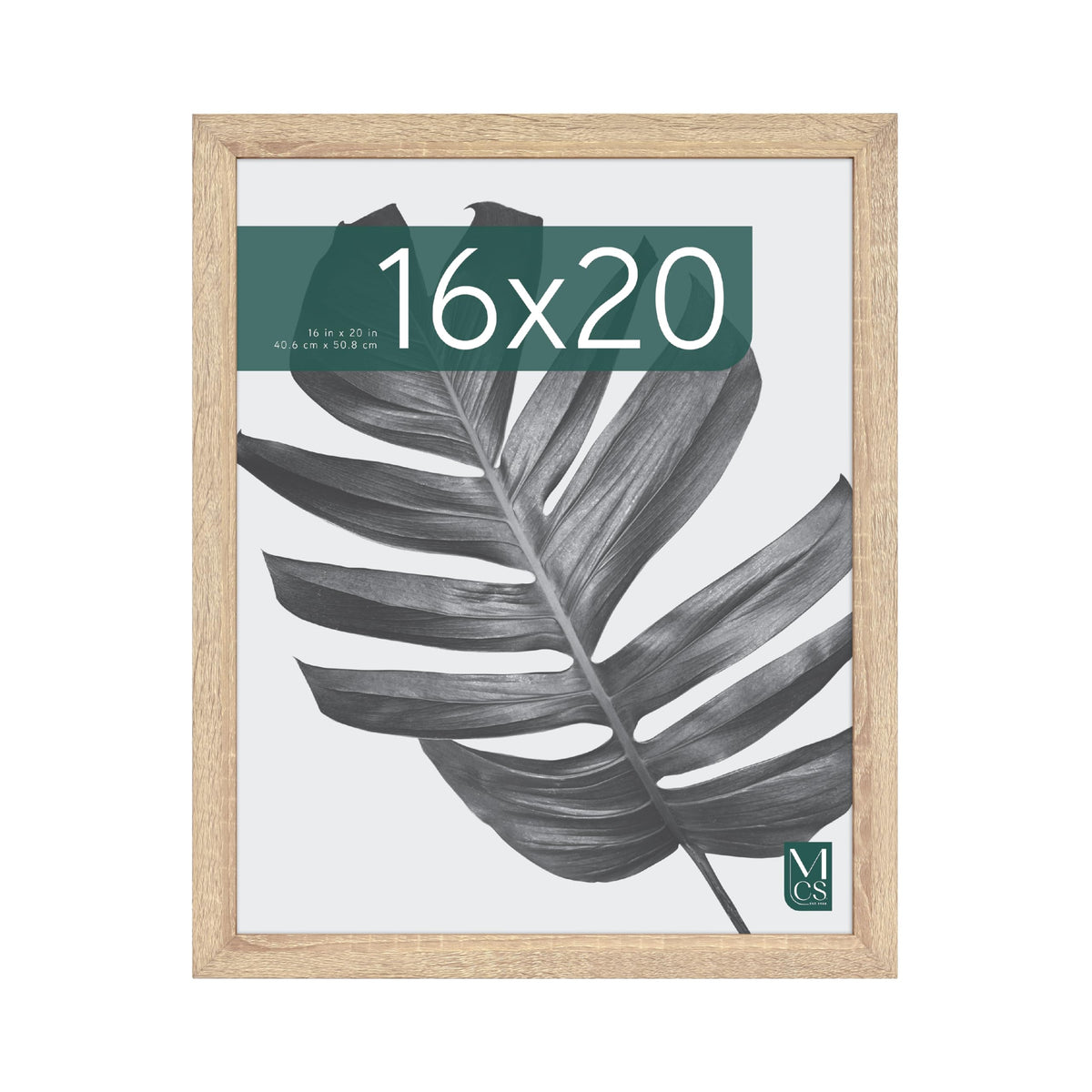 MCS Studio Gallery 16x20 frame front view with natural woodgrain for elegant wall display.