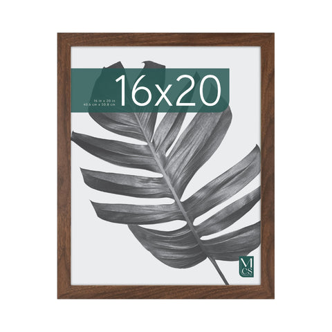 MCS Studio Gallery 16x20 walnut woodgrain frame for elegant wall displays.