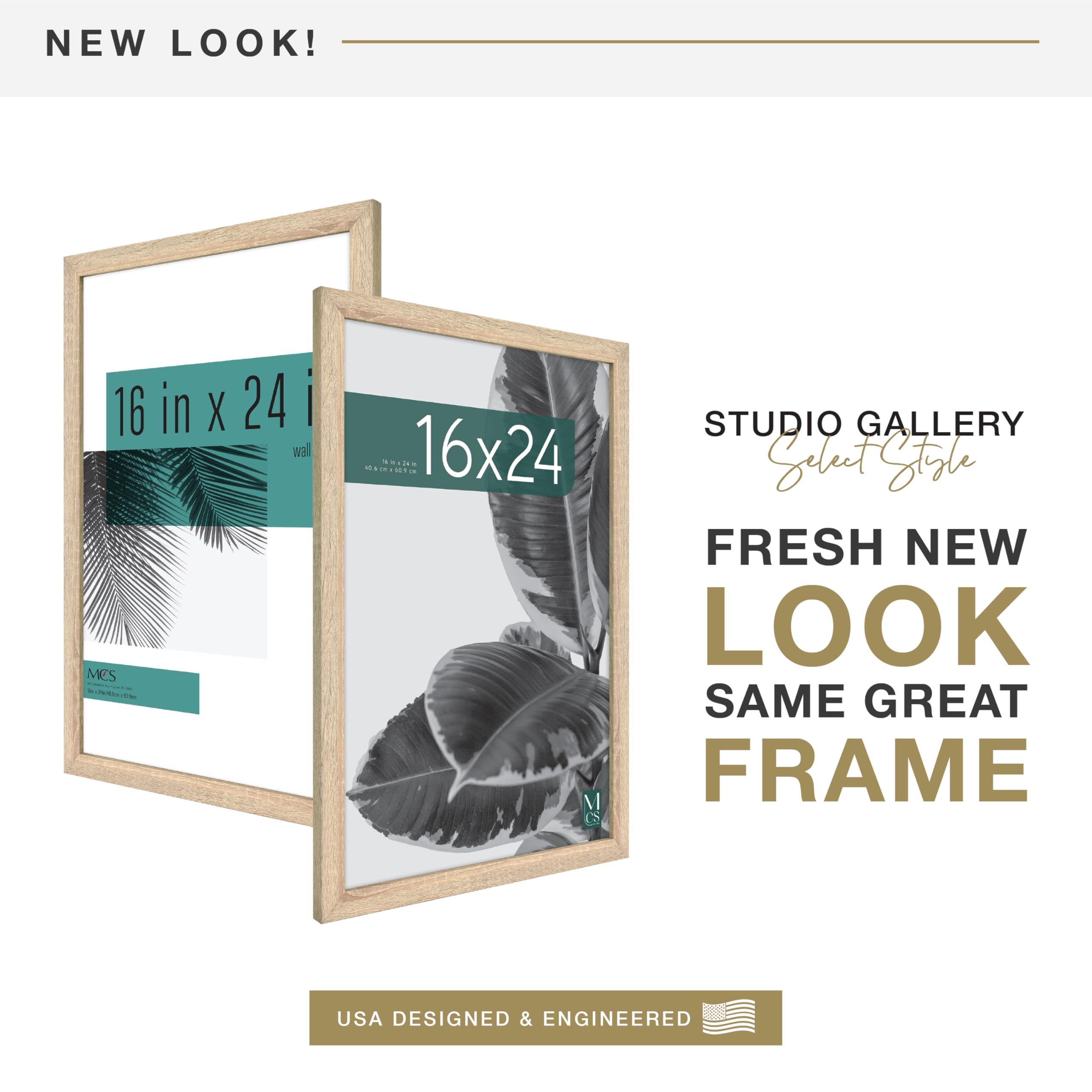 MCS Studio Gallery frame closeup woodgrain detailing highlights durable engineered wood.
