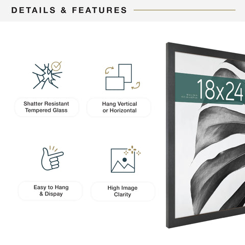 MCS Studio Gallery 18x24 frame hanging options for vertical or horizontal layouts