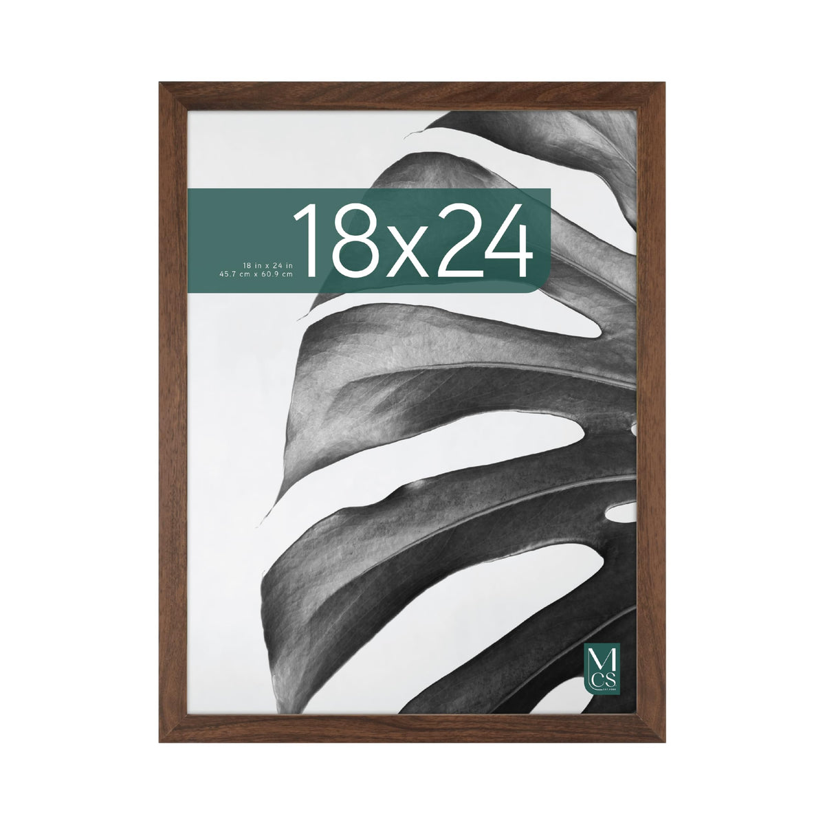 MCS Studio Gallery 18x24 walnut frame showcases elegant wall art.