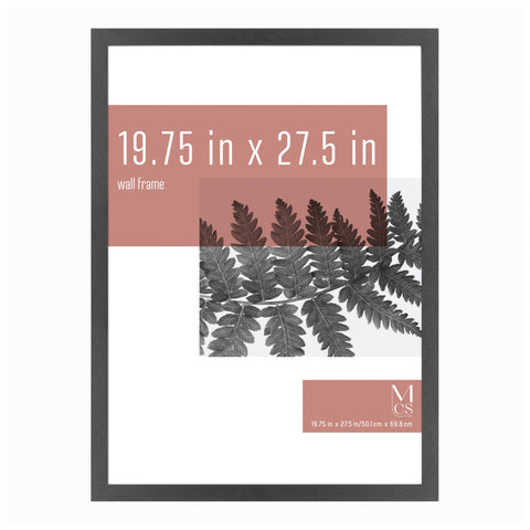 MCS Studio Gallery frame front view with black woodgrain finish for wall display.