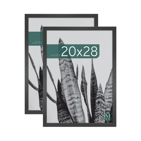 MCS Studio Gallery 20x28 frame in black woodgrain, front view ideal for displaying photos