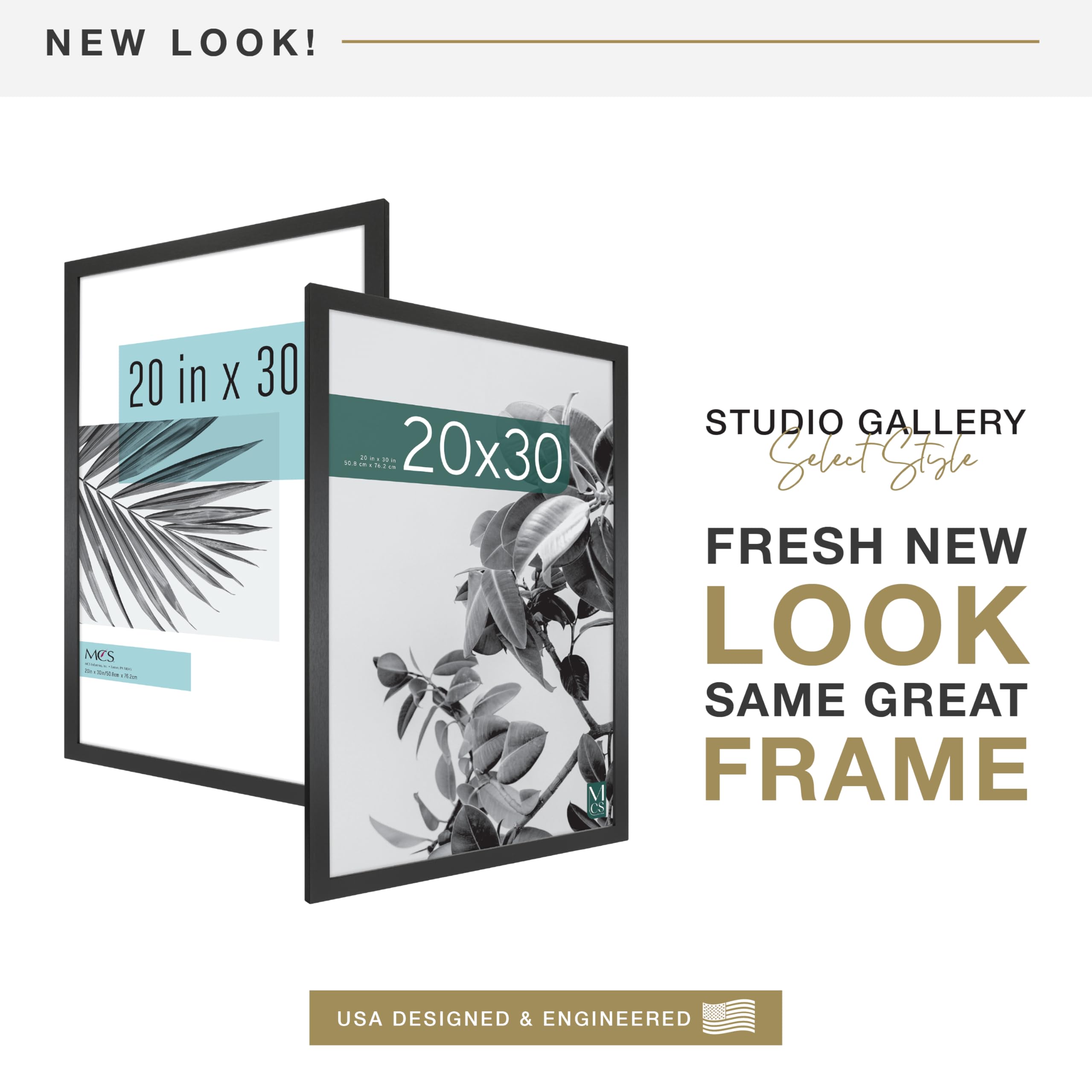 Back view of MCS Studio Gallery frame showing easy photo swapping features