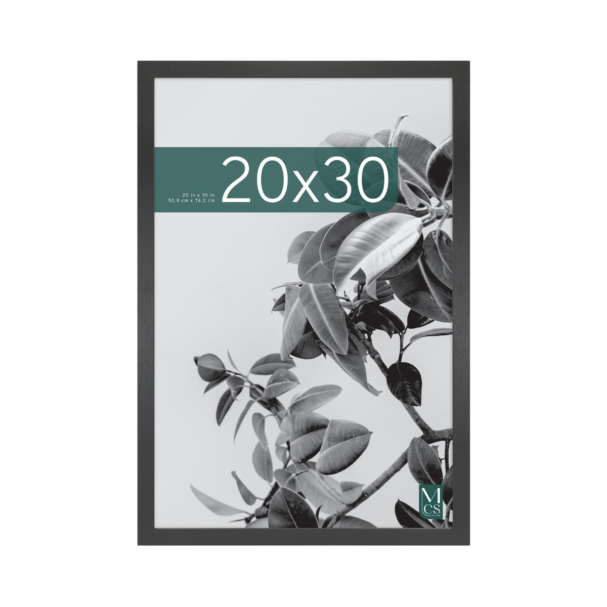 MCS Studio Gallery 20x30 frame front view in black woodgrain for elegant wall display
