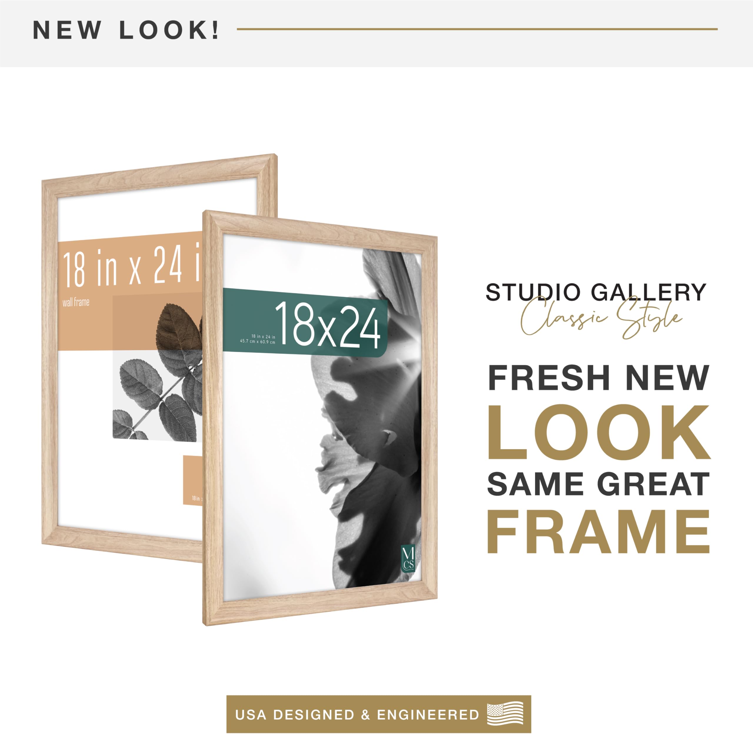MCS Studio Gallery Classic 18x24 frame back view showing sturdy construction