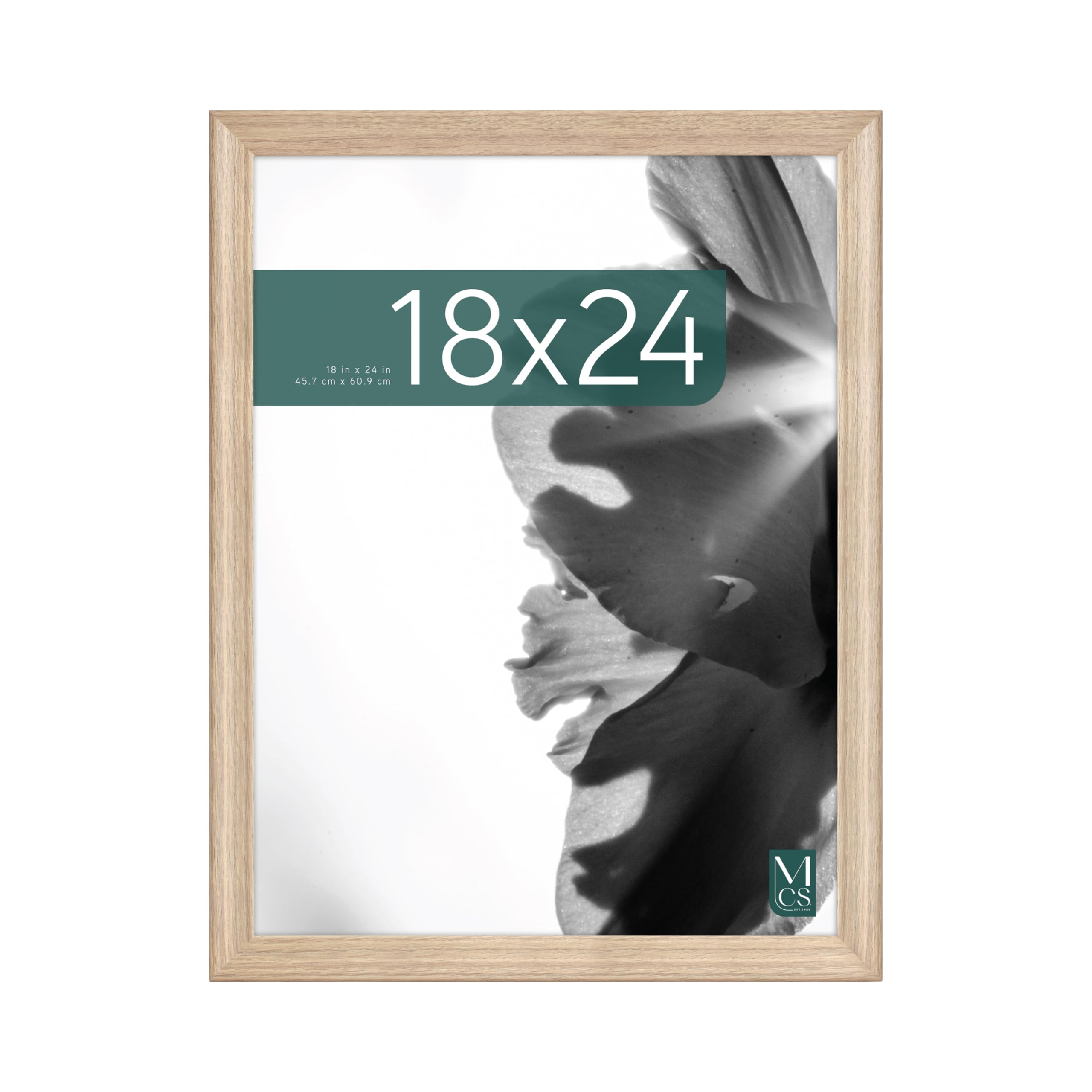 MCS Studio Gallery Classic 18x24 frame front view in natural woodgrain for photos