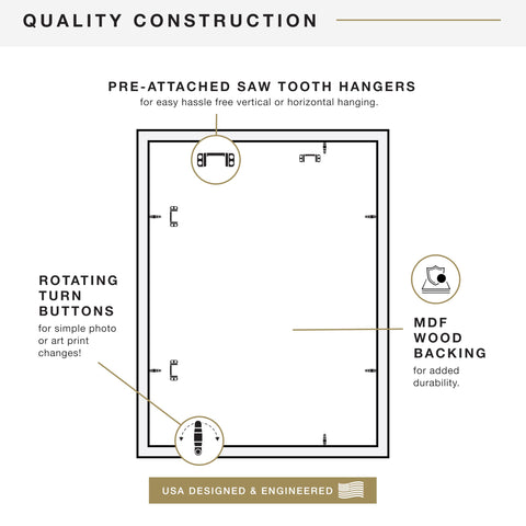 MCS Studio Gallery Classic frame suitable for vertical or horizontal hanging