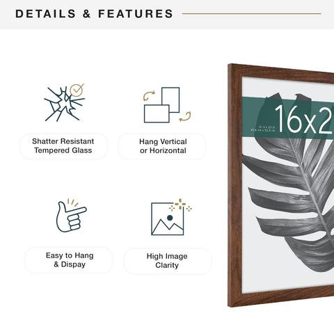 MCS Studio Gallery durable MDF backboard provides sturdy support for artwork.