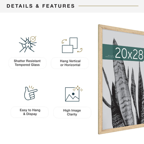 MCS Studio Gallery engineered wood frame provides sturdy support