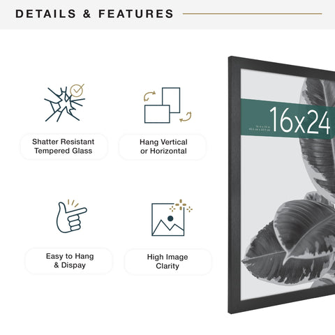 MDF wood construction with a modern 1.1-inch profile for sturdy framing by MCS Studio Gallery.