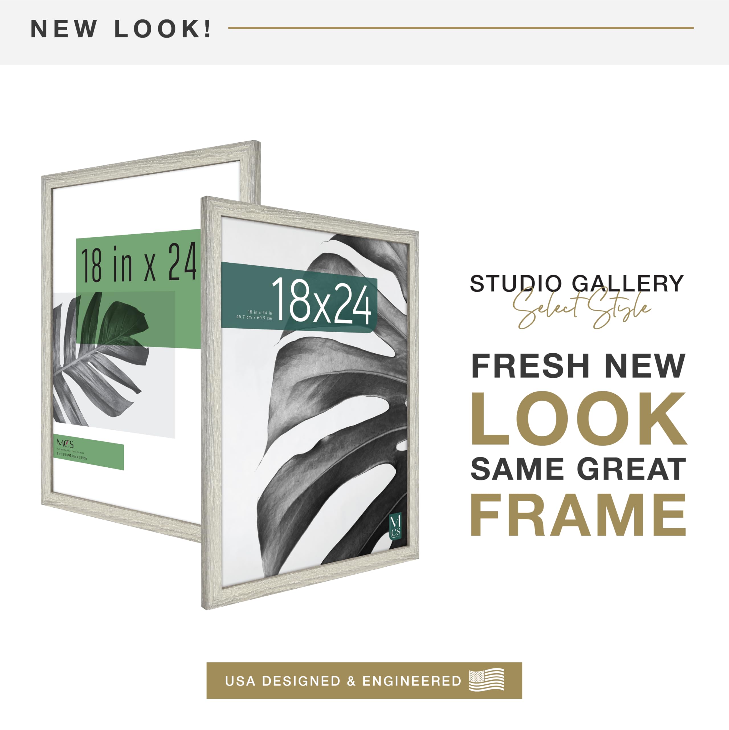 Side profile of MCS Studio Gallery frame with slim 1.1-inch profile