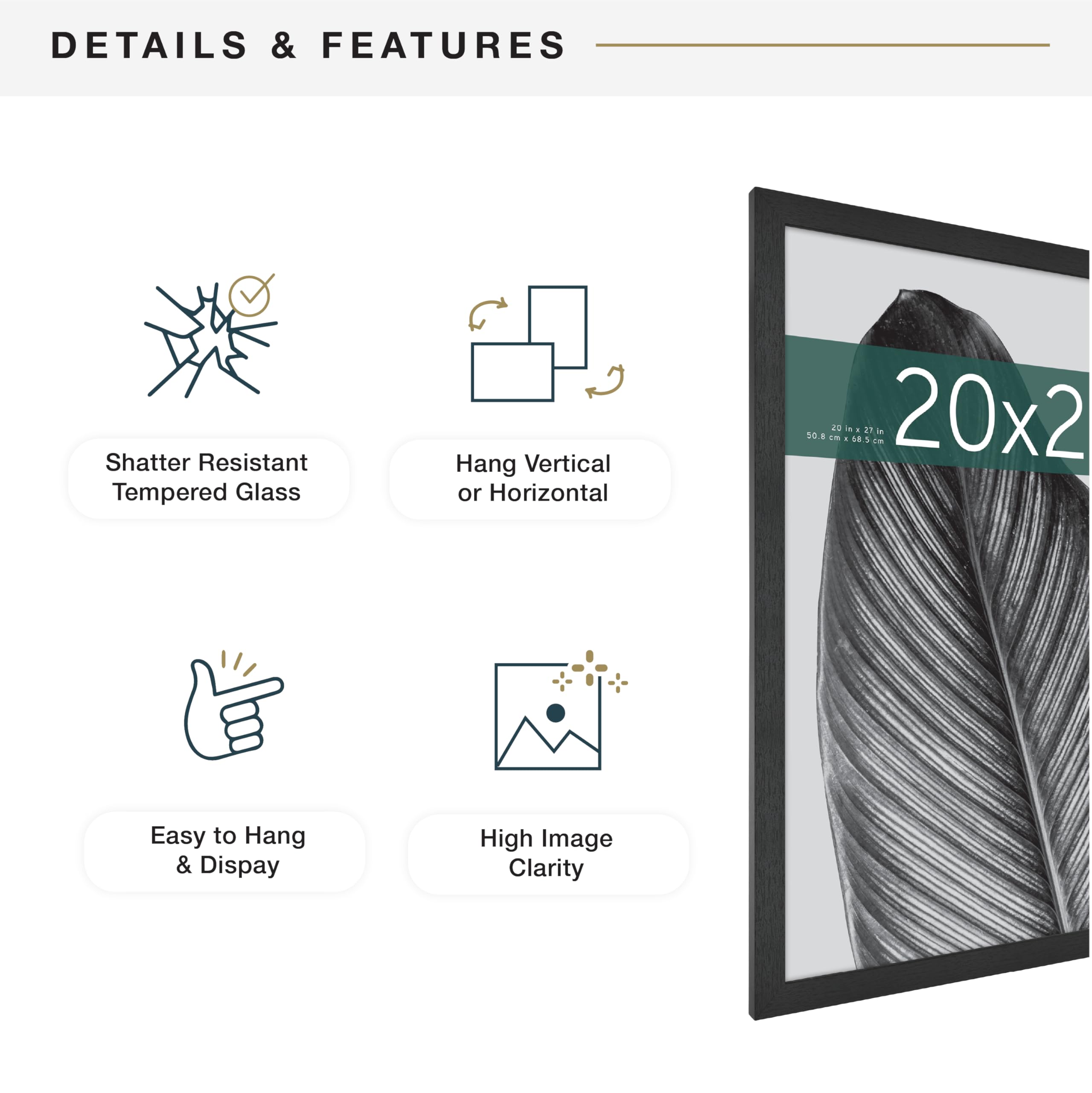 MCS Studio Gallery frame supports horizontal and vertical hanging layouts.