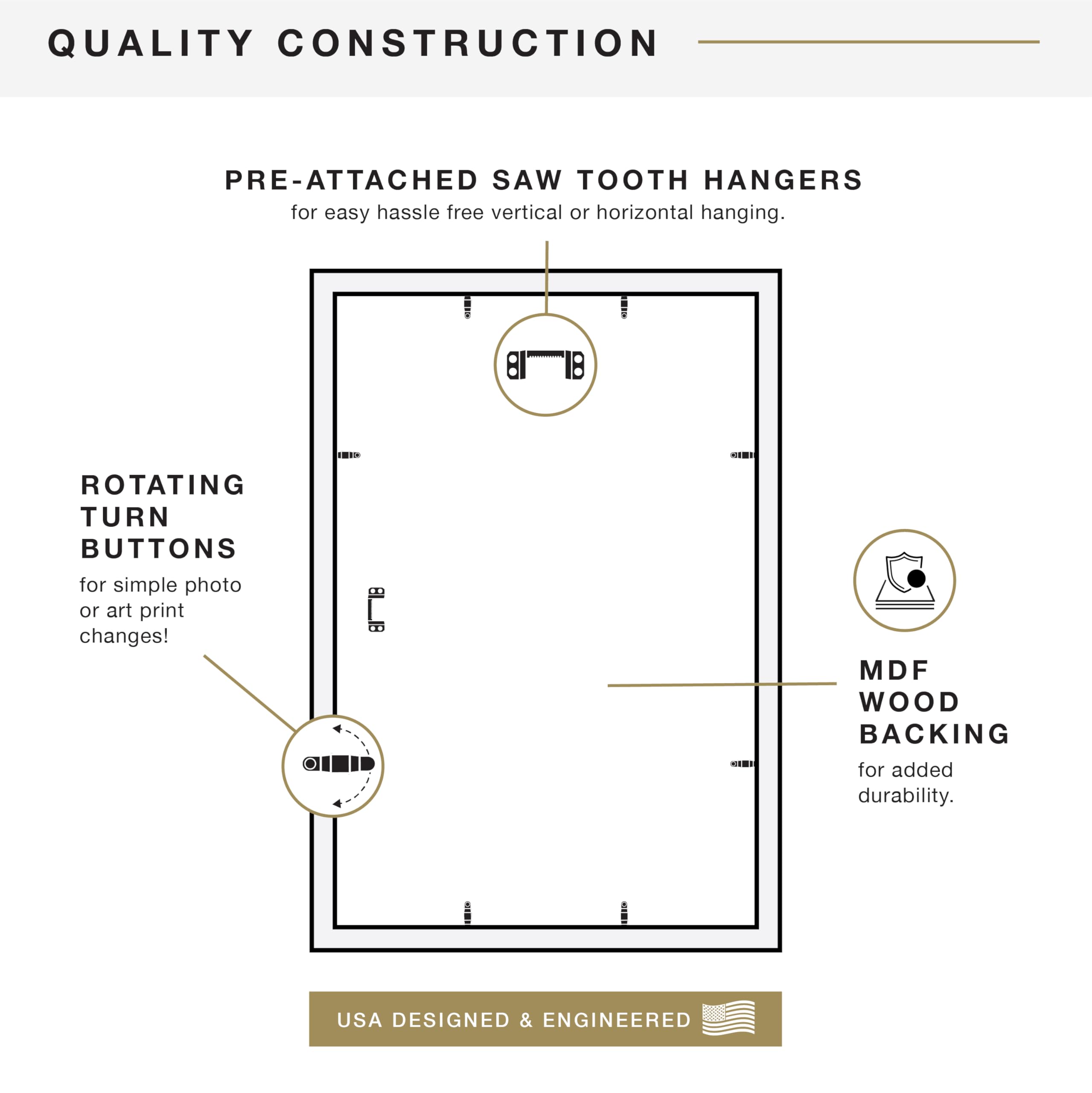 MCS Studio Gallery holds 16x24 posters, photos or art prints securely