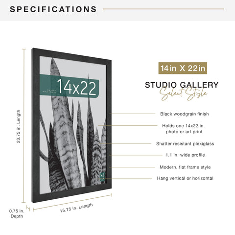 MCS Studio Gallery MDF back panel providing sturdy support