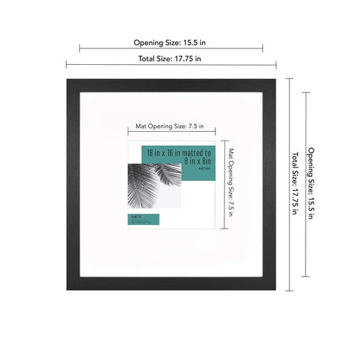 MCS Studio Gallery frame features shatter-resistant plexiglass to protect photos