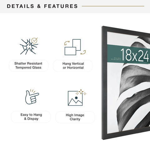 MCS Studio Gallery frame features plexiglass front to guard artwork.