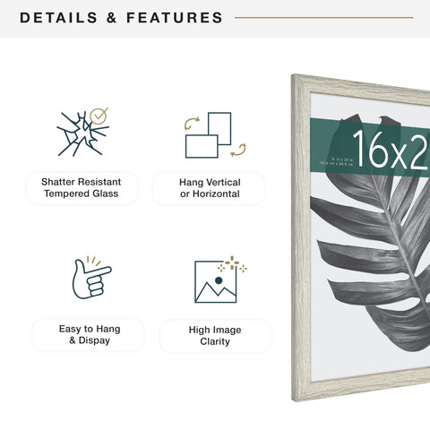 MCS Studio Gallery plexiglass front protects prints while remaining light.