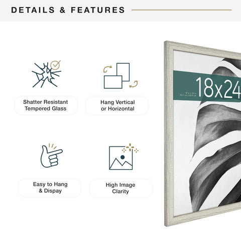 Wall-ready frame with sawtooth hangers for vertical or horizontal hanging