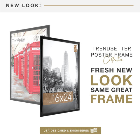 MCS Trendsetter 16x24 frame side angle showcases durable lightweight construction for wall display.