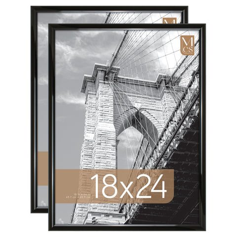 MCS Trendsetter 18x24 frame in black for vertical poster display.