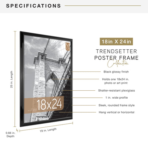MCS Trendsetter 18x24 frame holding a poster inside