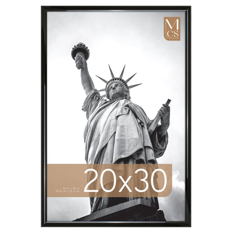 MCS Trendsetter 20x30 frame front view in black high-gloss finish for posters