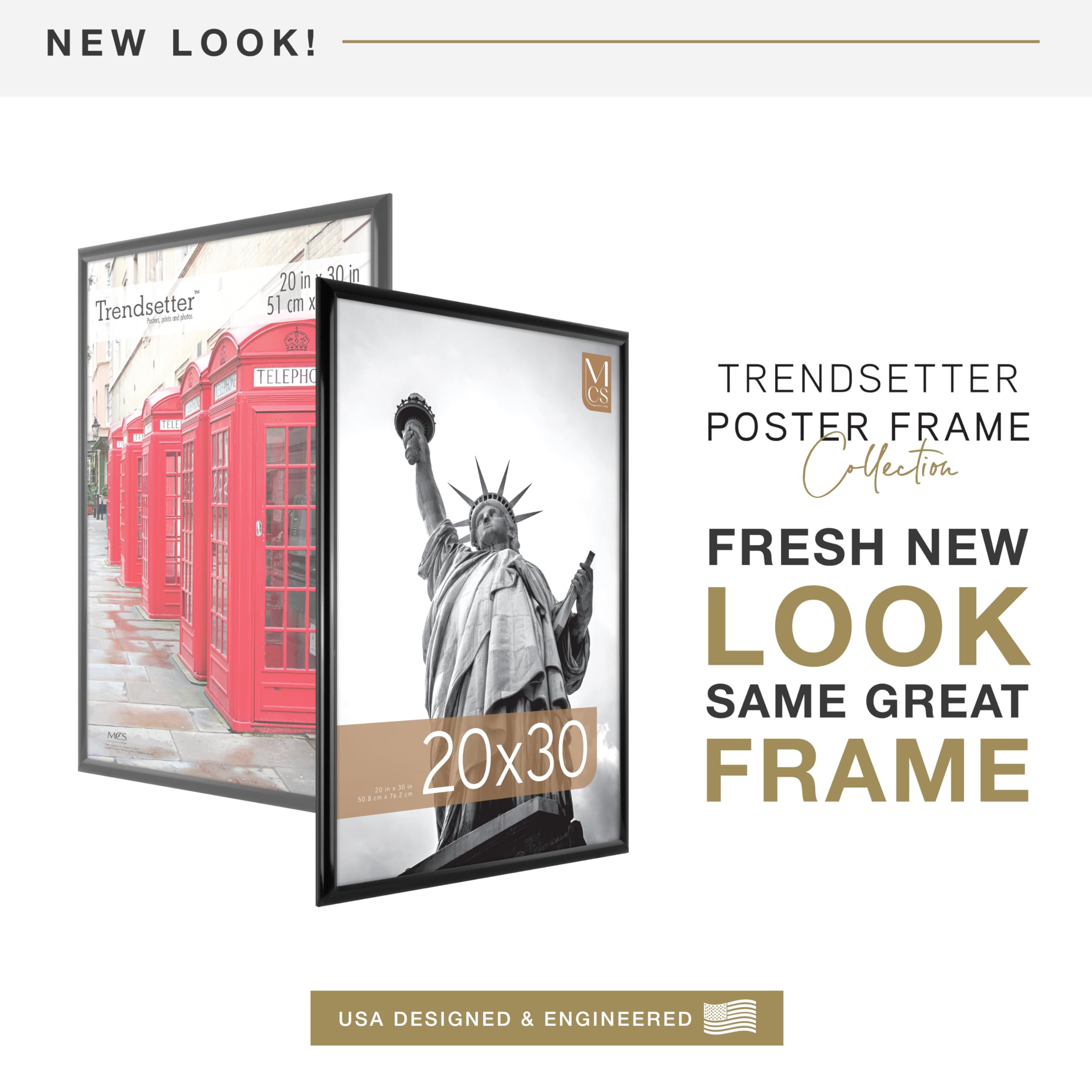 MCS Trendsetter 20x30 frame side view highlighting slim profile and build