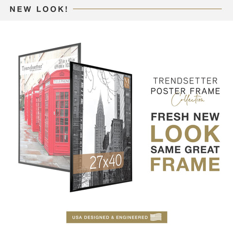 MCS Trendsetter 27x40 closeup shows durable clear front protecting prints