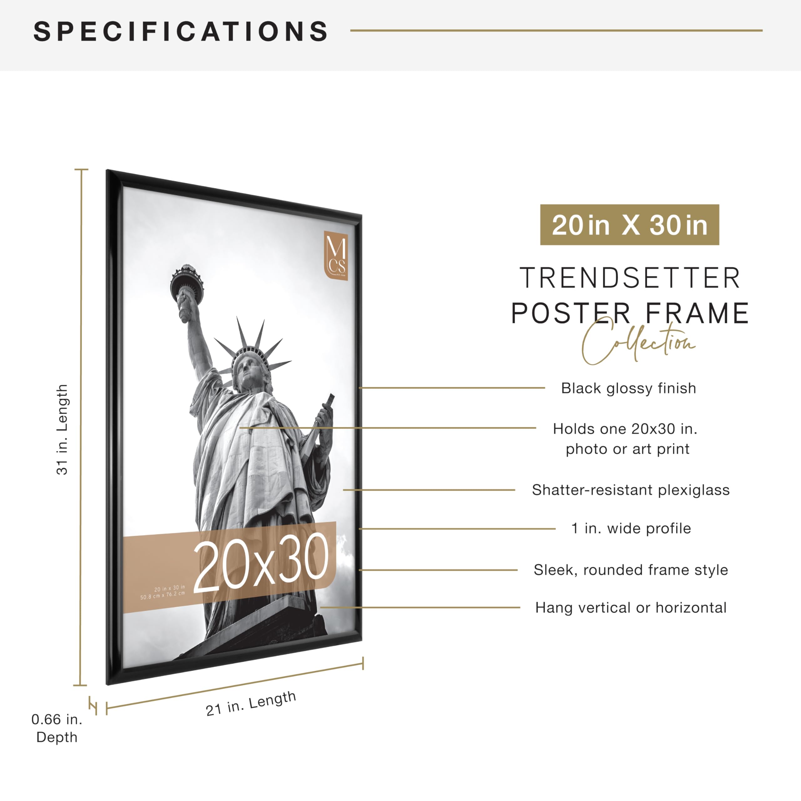 MCS Trendsetter back-loading design simplifies swapping posters