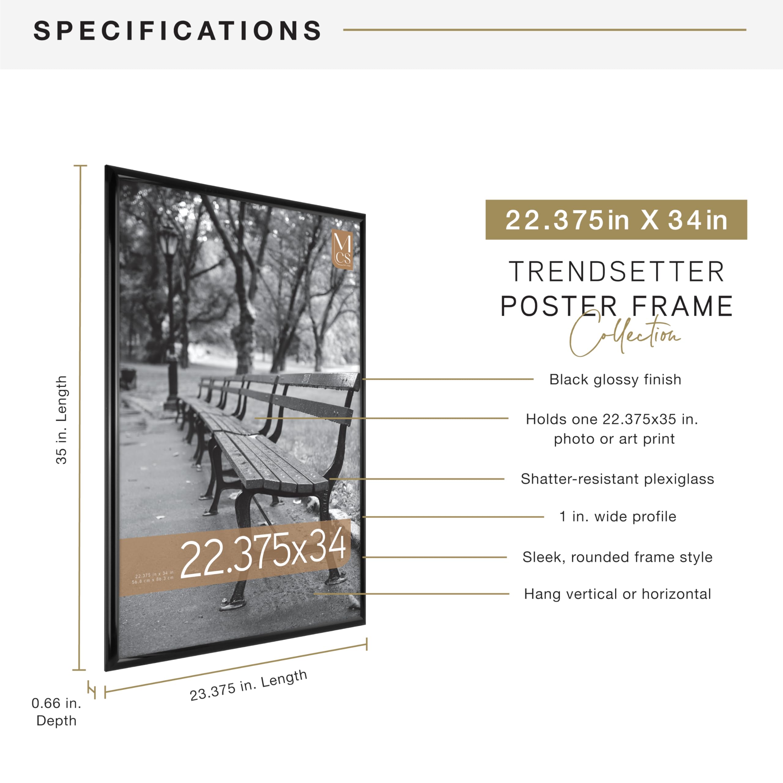 MCS Trendsetter back-loading design makes swapping posters easy