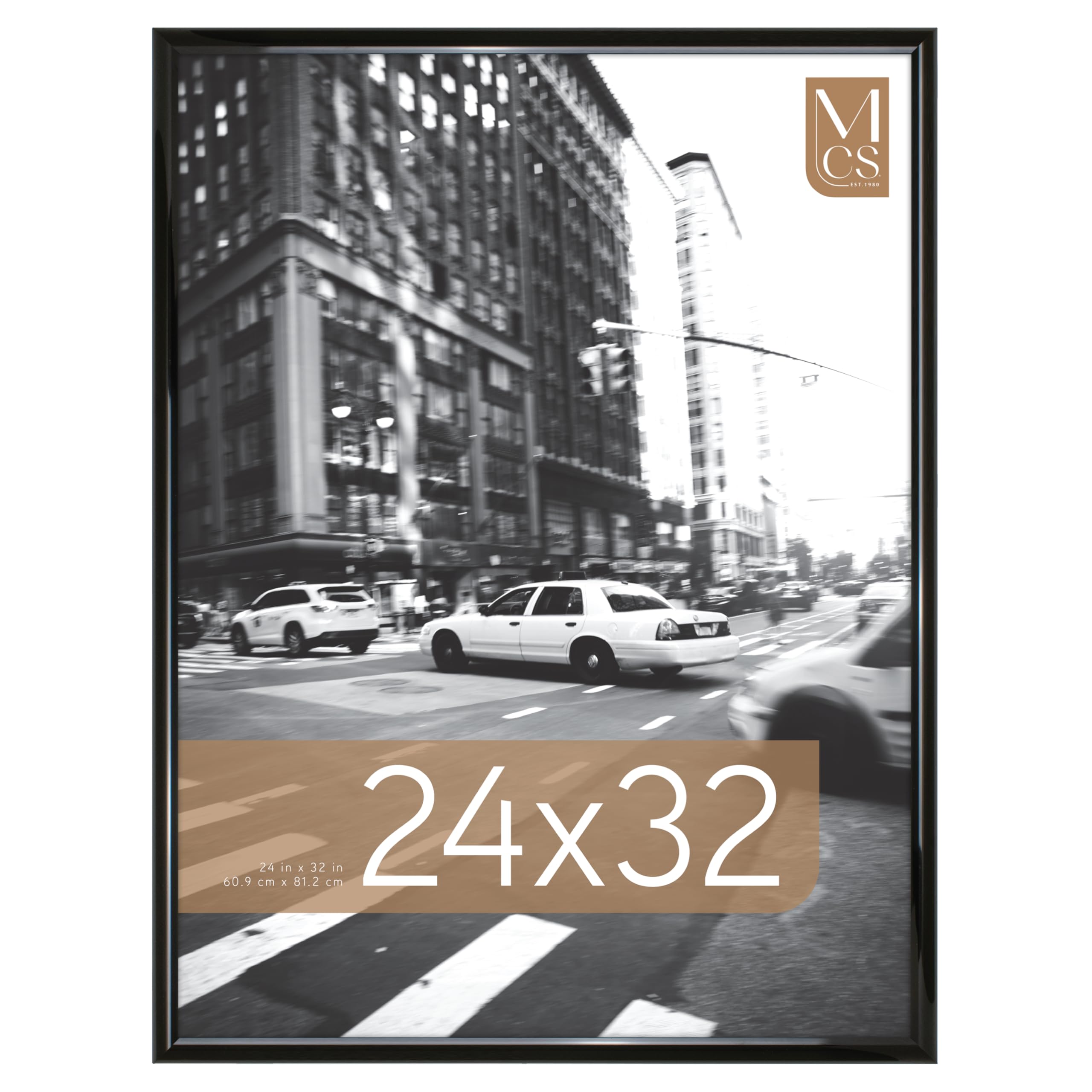 MCS Trendsetter frame front view with sleek black finish ideal for posters and photos.
