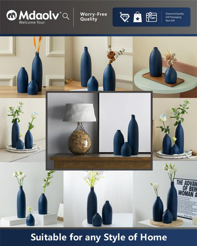 Mdaolv ceramic vase easy cleaning and durable construction.