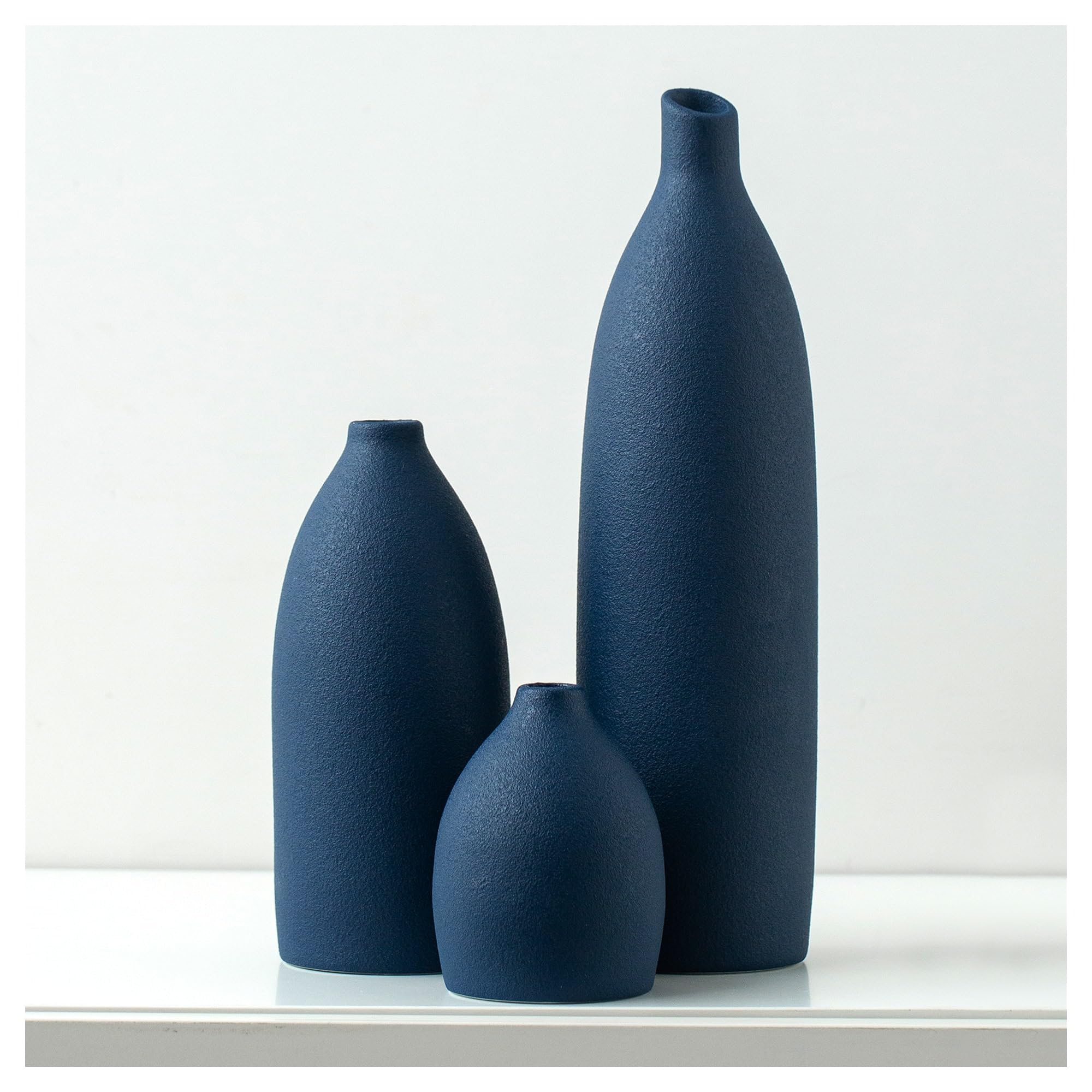 Mdaolv navy blue vase large 11-inch for bold centerpiece arrangements.
