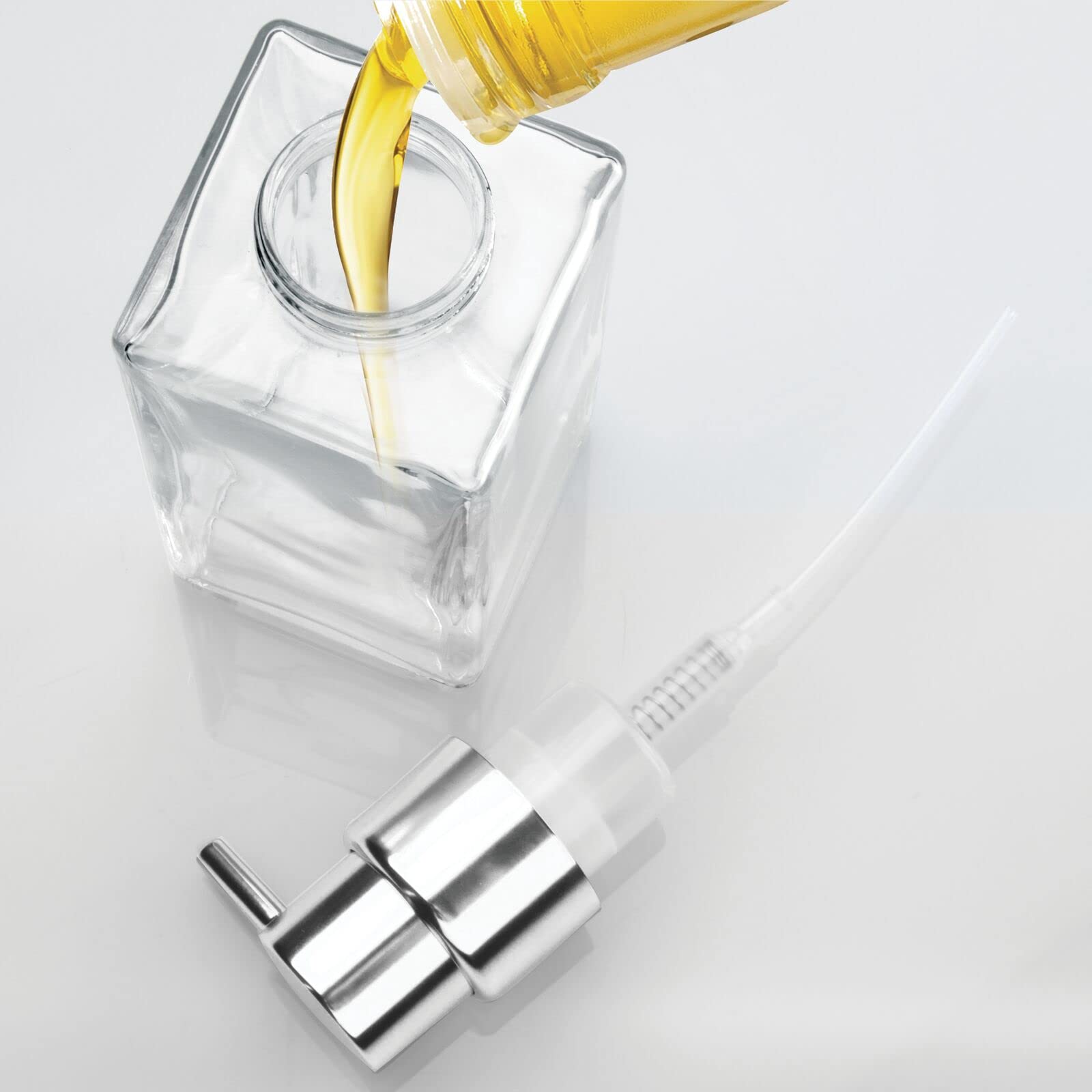 mdesign chrome pump detail complements chrome fixtures in any bathroom