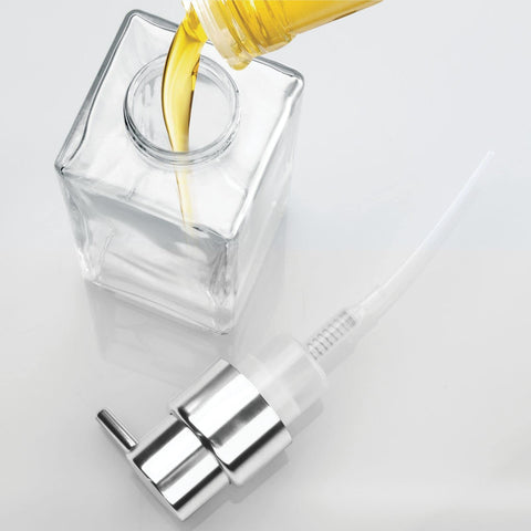 mdesign chrome pump detail complements chrome fixtures in any bathroom