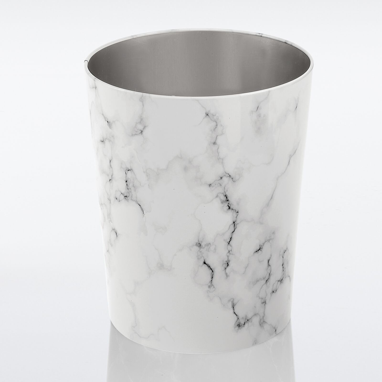 mdesign Mirri collection durable wastebasket blends with modern decor.