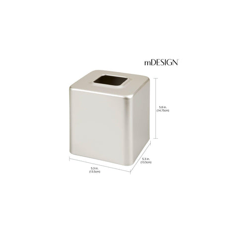 mdesign Unity satin steel square tissue cover top view minimal durability in stylish form