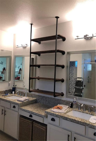 Mdjwjj kitchen display setup using open shelves for dishes and plants