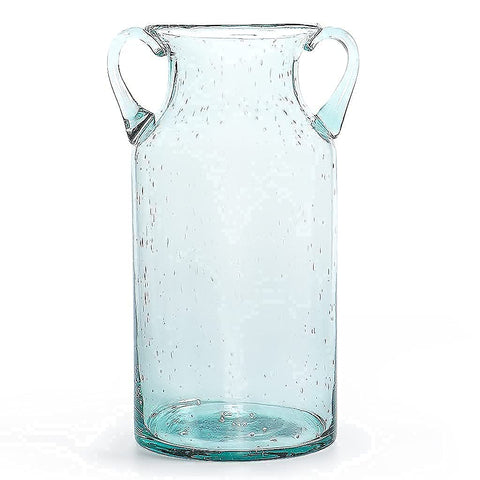 MDLUU decorative glass vase 11-tall with bubbles for elegant table décor.