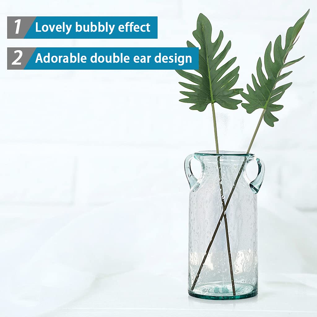 MDLUU bubble glass vase ideal for fresh or dried flowers.