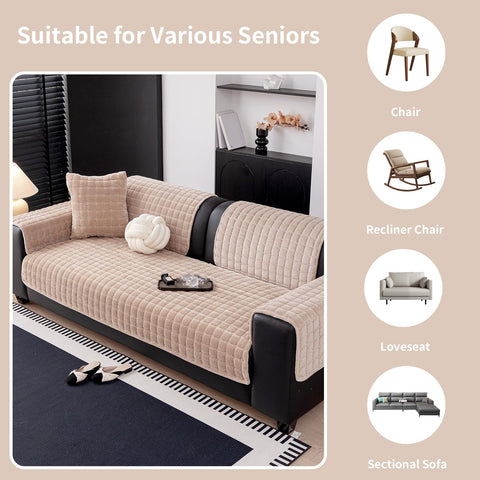 MDSASFD velvet couch cover used as baby play mat or pet-friendly cushion.
